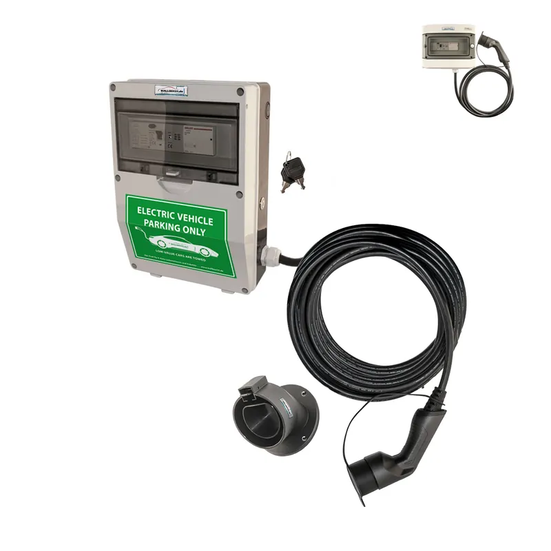 Preisreduziert WB24 Wallbox 3 Phasig 400V 22kW 32A Typ 2 7m Ladestation mit Schlüsselschalter für Elektro-/Hybridautos