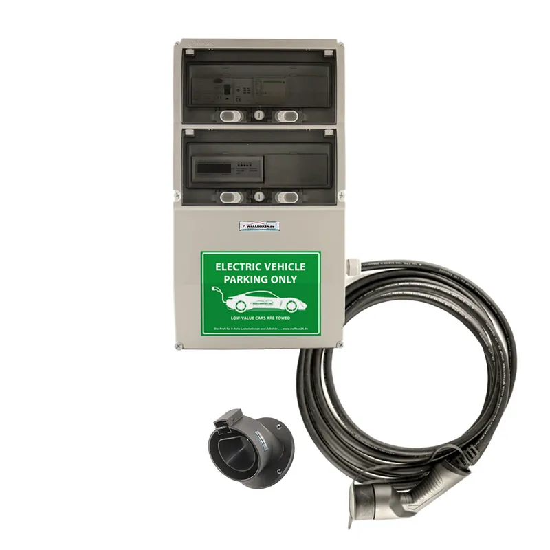 Nur Heute WB24 Wallbox 3Ph 400V 22kW 32A Typ 2 7m Ladestation mit Stromzähler und Bluetooth für Elektro-/Hybridautos
