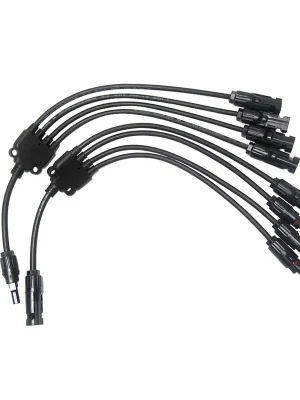 Wochenendangebot plenti SOLAR Y Verteiler 4 in1 Solarstecker und Kupplung 50cm 1 Paar zur Parallelschaltung von Solarmodulen