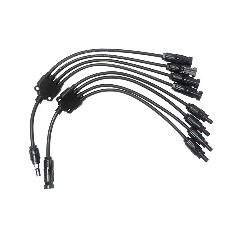 Wochenendangebot plenti SOLAR Y Verteiler 4 in1 Solarstecker und Kupplung 50cm 1 Paar zur Parallelschaltung von Solarmodulen
