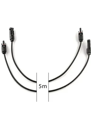 Sichere Zahlung plenti SOLAR 1 Paar Solarkabel je 5m Verlängerung mit Stecker und Kupplung Solar Balkonkraftwerk Photovoltaikanlage
