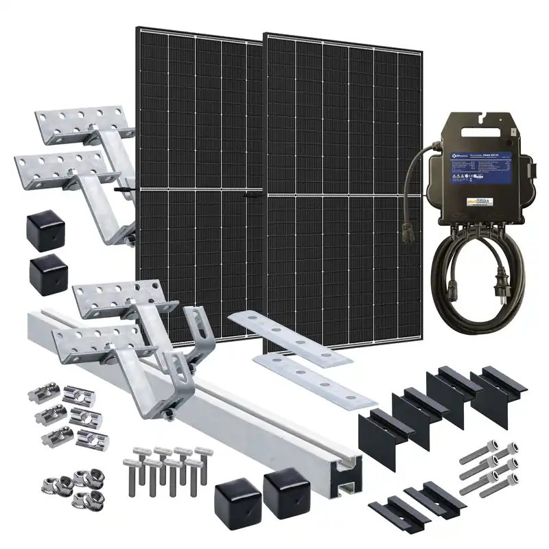 Expressversand plenti SOLAR Balkonkraftwerk 910Wp/800W Ziegeldach Classic 2 Module APsystems EZ1