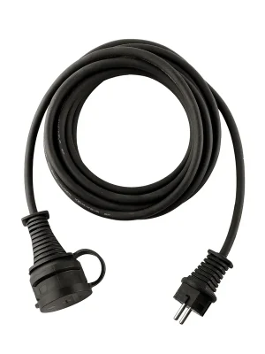 CLE Brennenstuhl VERLÄNGERUNGSKABEL IP44 SCHWARZ 5m 3G1,5 GUMMI SCHUKO Neu Im Sortiment