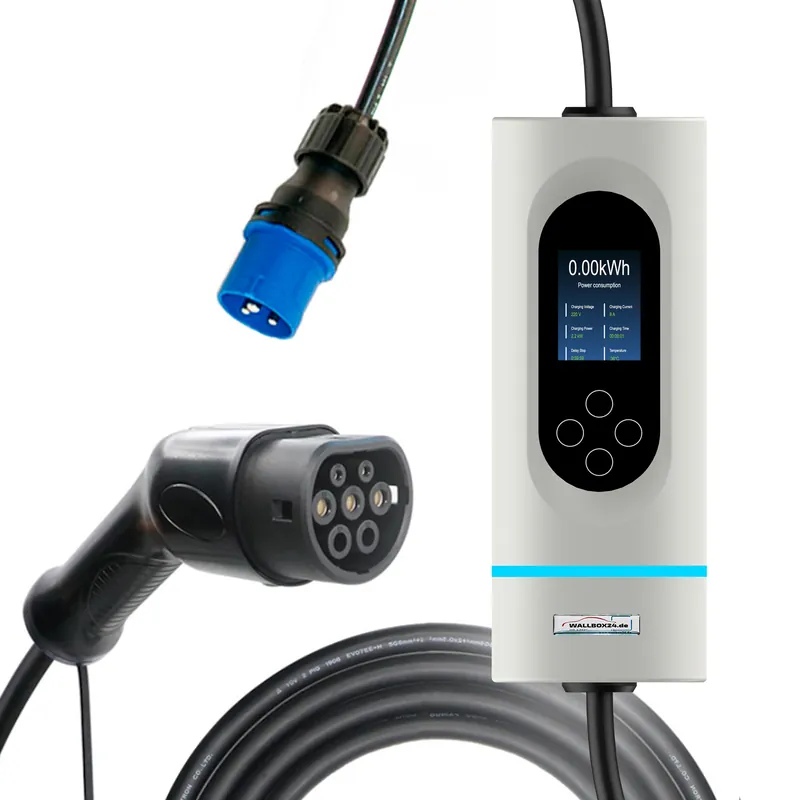 Wallbox24 Ladegerät tragbar 1 Phasig CEE 230V 3,6kW 16A Typ 2 10m einstellbar Sonderaktion