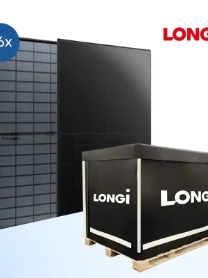 LONGi EcoLife X10 470 Wp bifaziales Fullblack Solarmodul LR7-54HVBB - Vollpalette (36 Stück) Ausverkauf