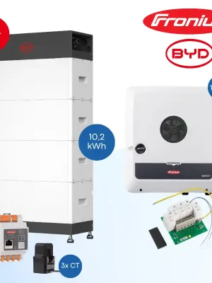 Fronius Symo GEN24 10.0 Plus SC + BYD Battery-Box HVS+ 10.2 kWh – Hybrid-Wechselrichter & Batteriespeicher Set Billig