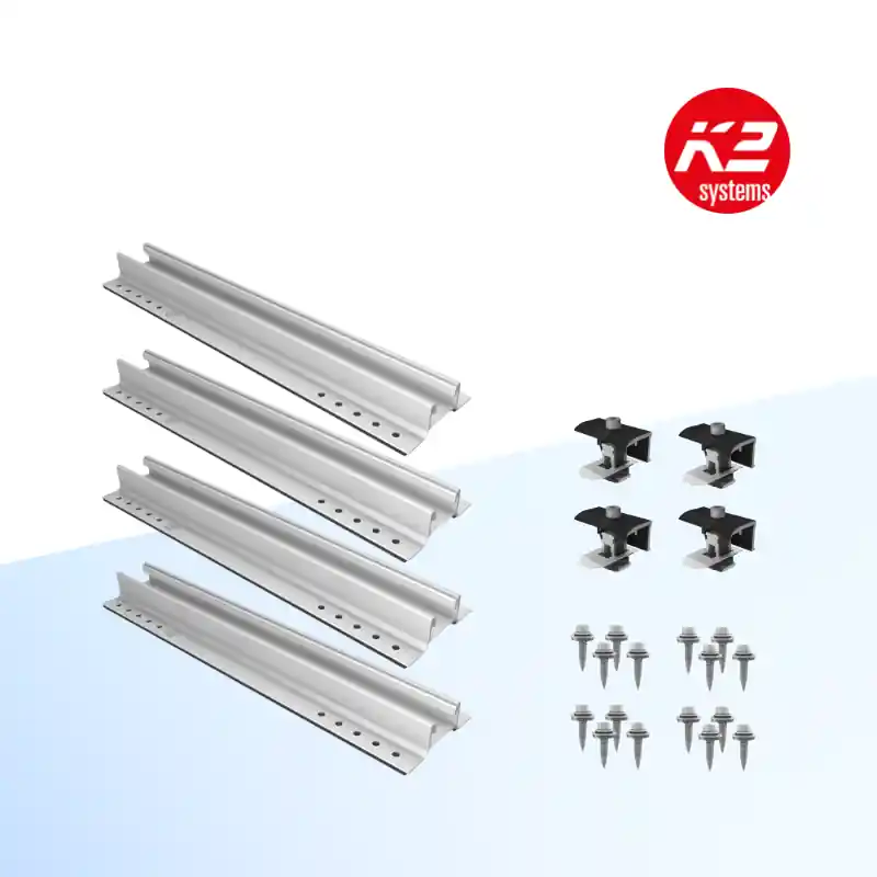 K2 Systems MiniRail MK2 Montageset für ein Solarmodul Versand Am Gleichen Tag