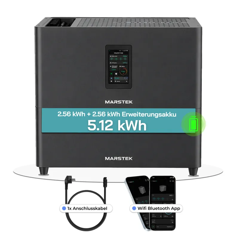 Jetzt Bestellen Speicher MARSTEK Jupiter C + Plus Solarspeicher 5,12-10,24 kWh LiFePO4 Solarakku für PV Systeme Balkonkraftwerk, IP65, 6000 Zyklen, WIFI und Bluetooth, Solar-Batterie
