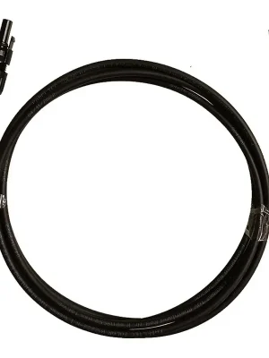 Günstig 2m Solarkabel Verlängerungskabel MC4 Stecker Original schwarz 4 mm²