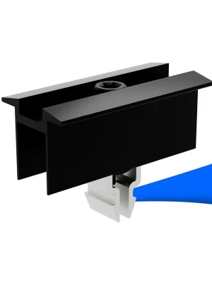 Kracherpreis Mittelklemme Klick System schwarz, eloxiert - 30 mm