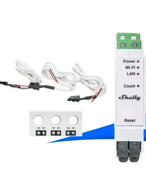 Shelly Pro 3EM-3CT63 – Energiezähler für 1- & 3-Phasen - für PV Anlagen Sichere Zahlung