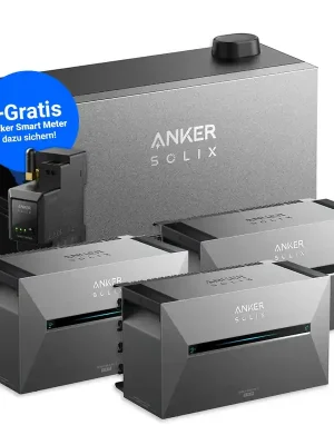 Anker SOLIX Power Dock Set mit 3x Solarbank 3 Pro Highlight