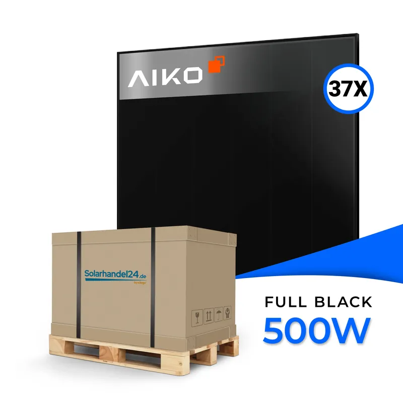 AIKO Solar 500W Dual Glass Full Black Modul A500-MAH60Db NEOSTAR 2S+ - Palettenpreis (37 Stk.) Top-Angebot