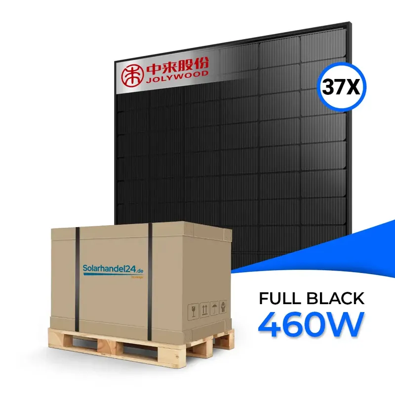 Sonderangebot Jolywood 460W Bifazial Glas-Glas Full Black Modul JW-HD96N-R2 - Palettenpreis (37 Stk.)