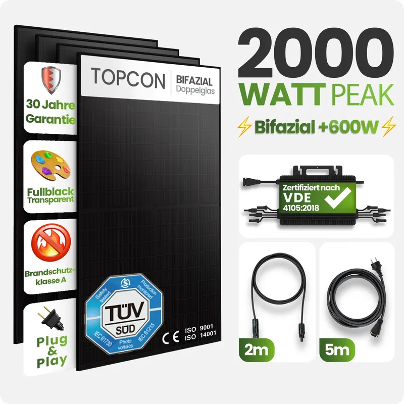 Heißes Angebot Tepto 2000W Balkonkraftwerk MaxPower