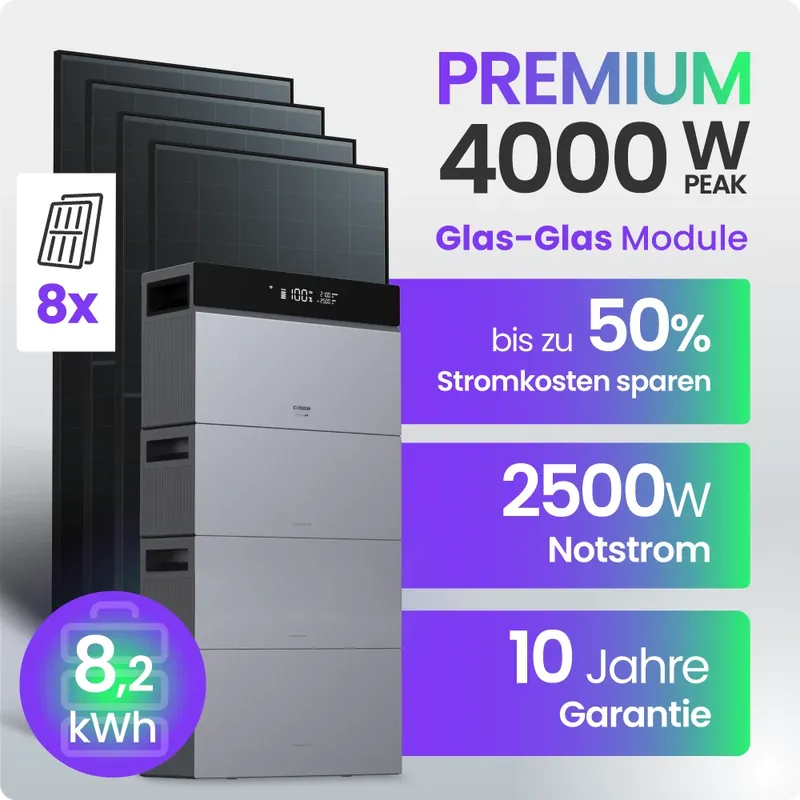 Wochenendangebot Tepto 4000W Balkonkraftwerk Premium mit Tuya Conow Pro 8,2kWh Speicher