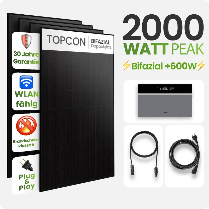 Tepto 2000W Balkonkraftwerk MaxPower mit 2 kWh Speicher Conow Rabatt