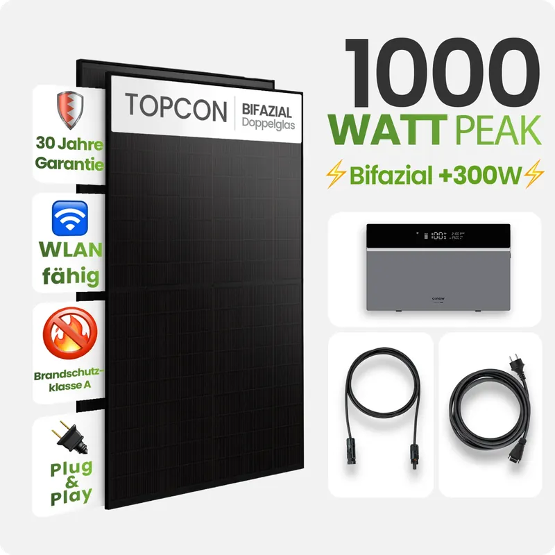 Beliebt Tepto 1000W Balkonkraftwerk MaxPower mit 2 kWh Speicher Conow