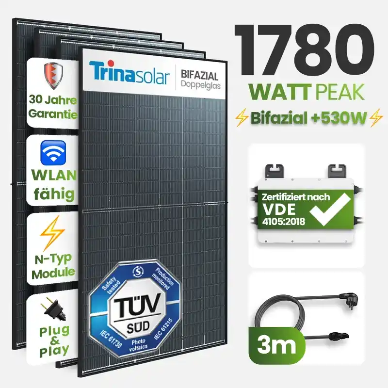 Markenprodukt Tepto 800W Balkonkraftwerk Smart Max mit FoxEss Mikrowechselrichter