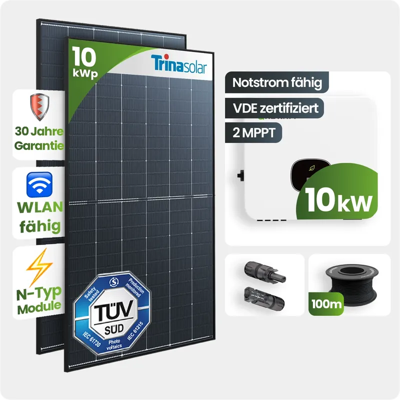 Tepto HomeBasic 10 kWp Trina Growatt PV-Anlage Speicher erweiterbar Kostenfreie Lieferung