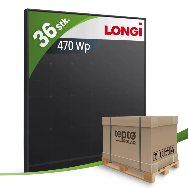 Direktkauf Longi 470Wp LR7-54HVD-T-M Hi-MO X10 Glas-Glas Fullblack Tansparent HPBC 2.0 (Palette)