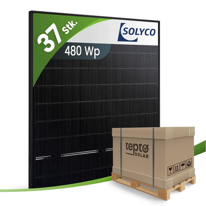 Solyco 480Wp R-BG 108nBC.6 Bifazial Fullblack (Palette) Wochenendangebot