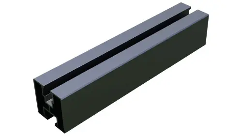 S-1950-CZ –Schwarze C-35-anodisierte SMA-Montageschiene 40 × 40 × 1,5 mm, Länge 1950 mm Begrenztes Angebot