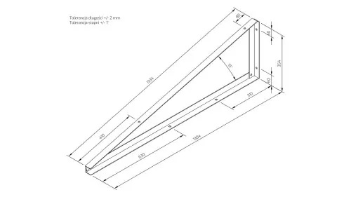Zertifiziert TR-1-15-B –Montagedreieck TR1 15°, invasivfrei, vertikal