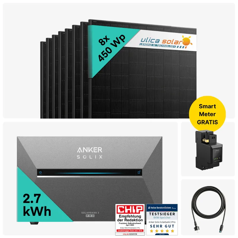 Yuma x Anker - 3600W Solaranlage mit SOLIX Solarbank 3 PRO Wochenendangebot