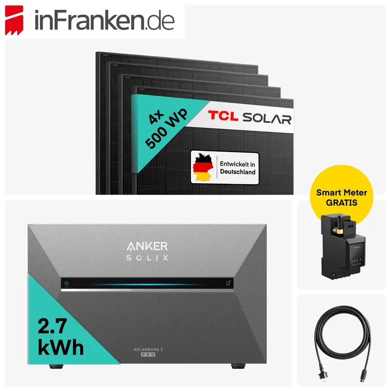 Kostenloser Versand InFranken Deal: Yuma x Anker - 2000W Balkonkraftwerk mit SOLIX Solarba