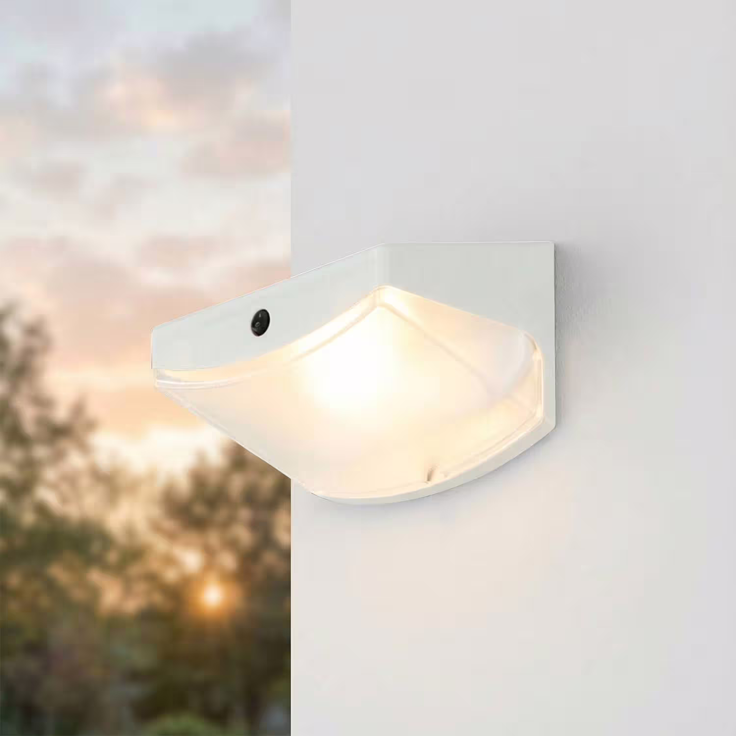 Sonderaktion LED Solarleuchte Bewegungsmelder Schwarz 3000 K B: 10,6 cm