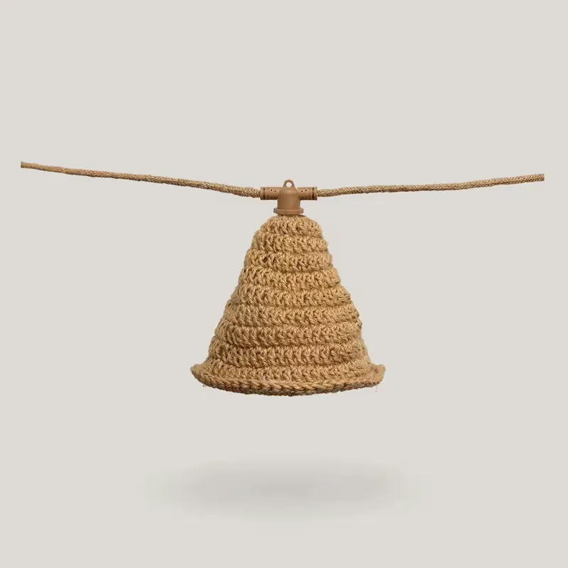 Highlight LED Solarlichterkette Garten 5m lang Outdoor Jute IP44