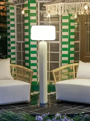 LED Solar Stehlampe Akku Beige dimmbar IP65 3000K 142cm Kostenloser Versand