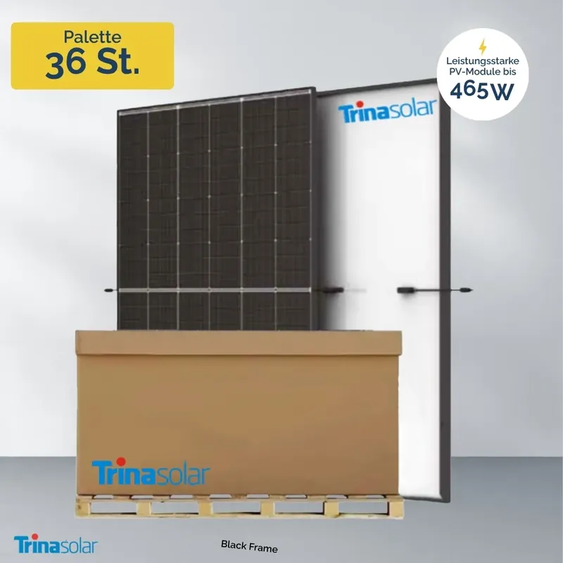 Trina Solar Vertex S+ Shield 465 W – Palette Glas-Glas Solarpanels Top-Preis