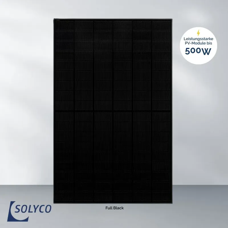 Mega-Angebot SOLYCO R-BG 500 W Solarmodul HJT Glas-Glas Full Black