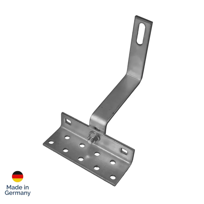Geprüft PV Dachhaken 2-fach verstellbar Edelstahl MT120 (1.4016) Standard