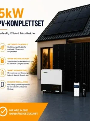 5000W PV-Komplettset mit 5kW Wechselrichter + Jolywood 450W Module Schnäppchen