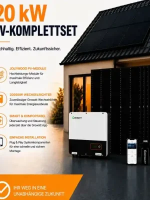 20kW PV-Komplettset mit 20kW Wechselrichter + Jolywood 450W Module Kostenloser Versand