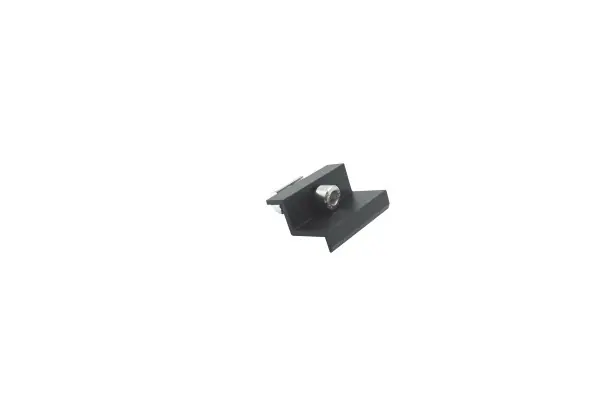 Endklemme - Plattenhalter schwarz 30mm Länge 50mm Set mit Innensechskantschraube M8x25 und Gleitmutt Preisreduziert