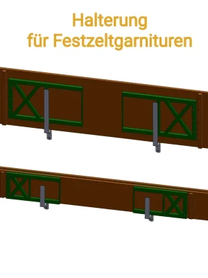 Preiswert Edelstahl Wandhalterung für Festzeltgarnitur Wand Halter Biertisch Bierbank