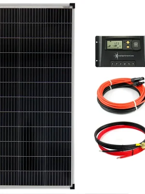 100 Watt 12V Solar Set 20A Laderegler gelb Solaranlage Inselanlage Garten Camping Solarmodul 1200mm Sichere Zahlung