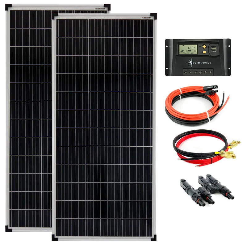 200 Watt 12V Solar Set 20A Laderegler gelb Solaranlage Inselanlage Garten Camping Solarmodul 1200mm Preis Gesenkt