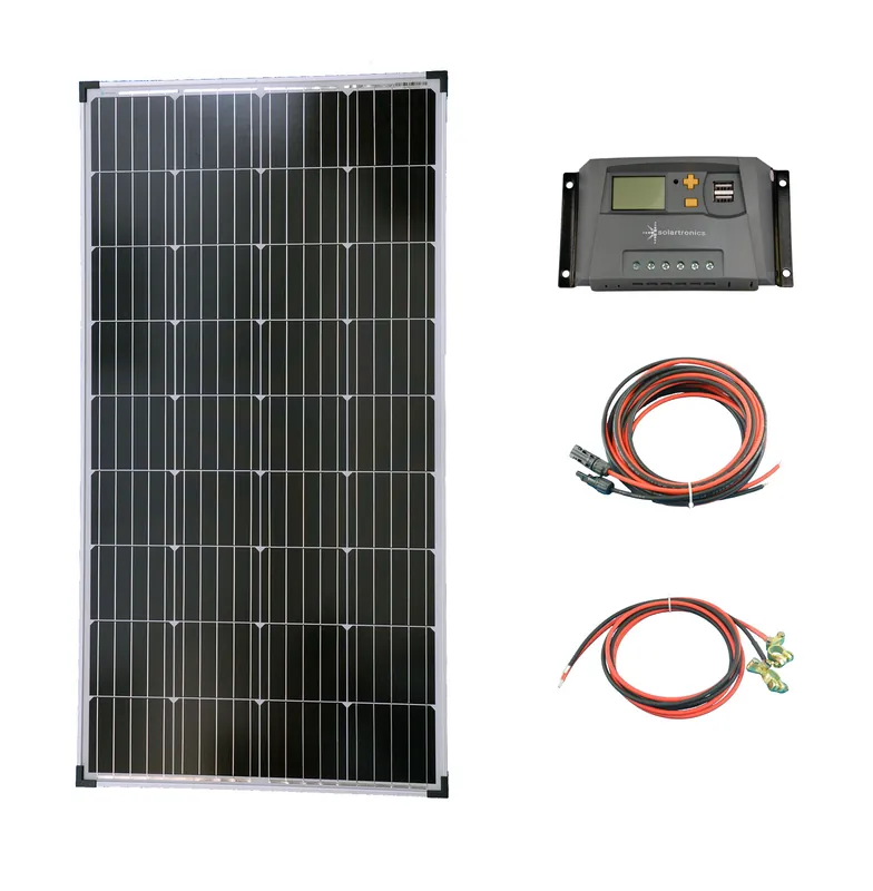 Kostenloser Versand Komplettset 1x130 Watt Solarmodul Laderegler Photovoltaik Inselanlage