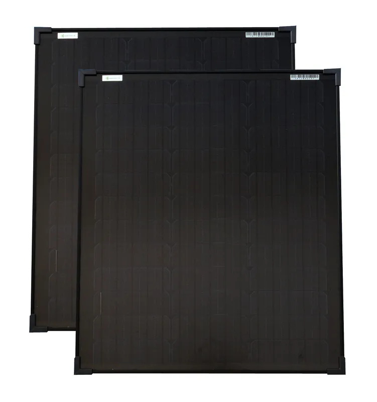 Solarmodule 2 Stück 50 Watt schwarz Mono Solarpanel Solarzelle 630x545x35 92084 Super-Preis
