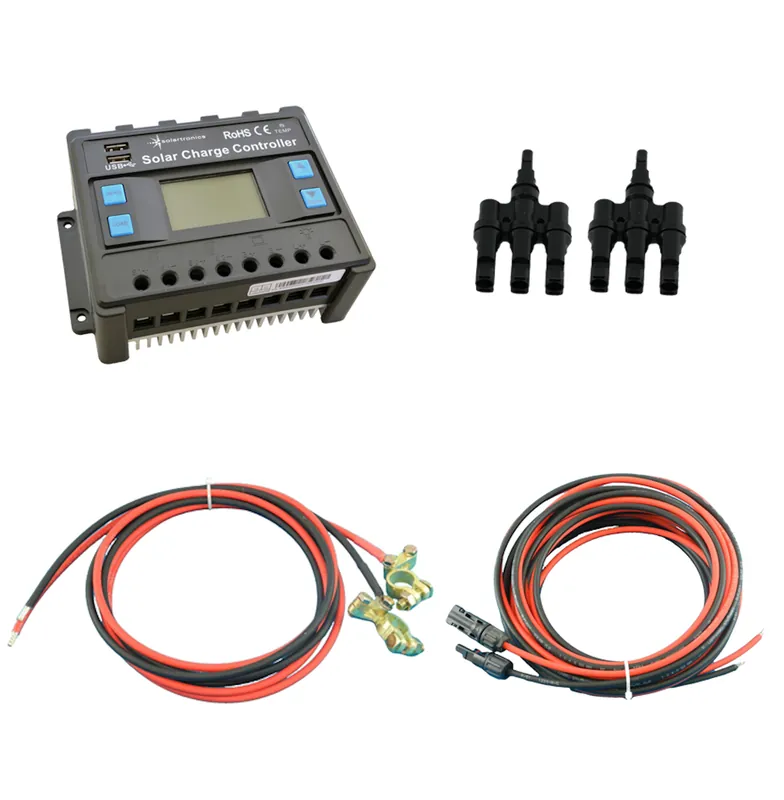 Preiswert Solar Set 30A Laderegler Stecker Kabel für 3 Solarmodul Photovoltaik Inselanlage