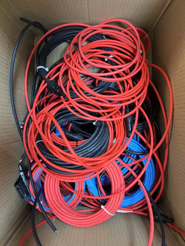 Neue Kollektion Solarkabel Konvolut Rückläufer Verschnitt 10kg mit/ohne PV Stecker 4/6mm²