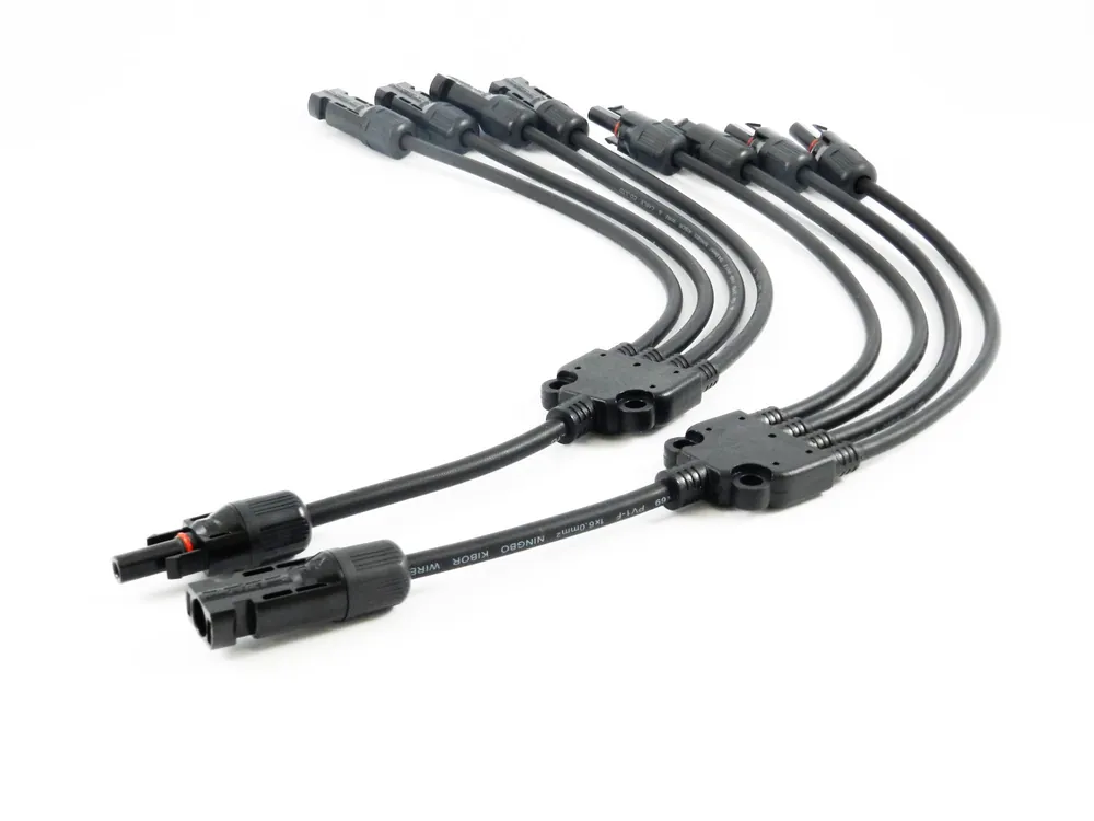 Top-Seller Solar Stecker Kabel kompatibel mit MC4 4 fach Verteiler Solarstecker