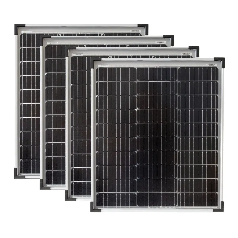 Solarmodul 60 Watt Mono 18V Bifazial 9 Busbars Solarpanel Solarzelle (4 Stück) Preisreduziert
