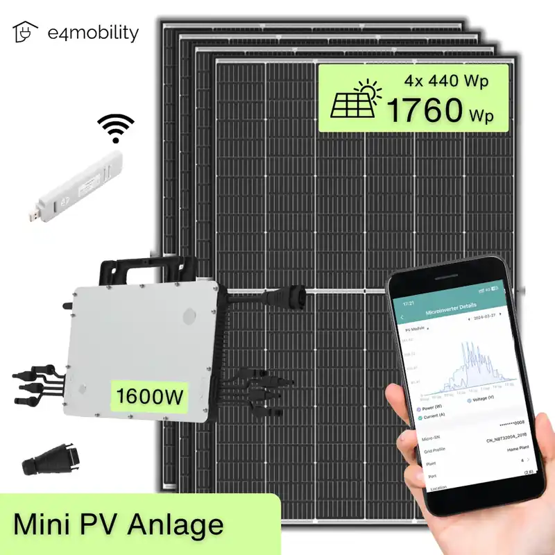 Sonderangebot Mini PV Anlage 1780 / 1600 W