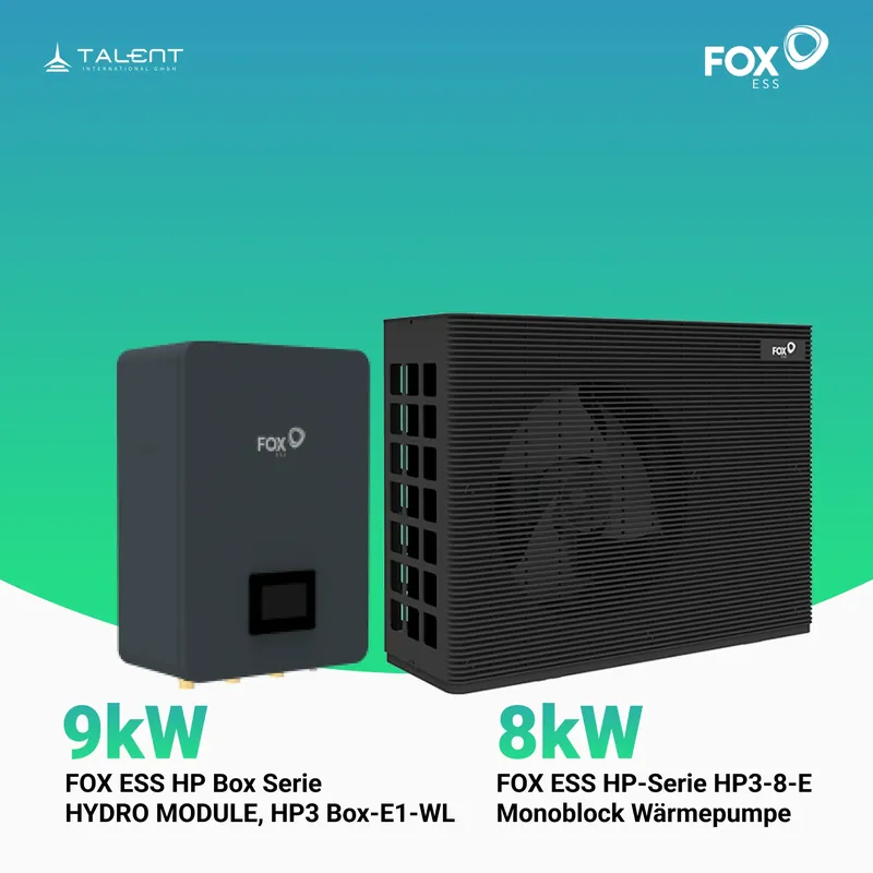 FOX ESS HP Box Serie Monoblock Wärmepumpe HP3-8-E 8kW + Hydro Module HP3 Box-E1-WL 9KW Meistverkauft